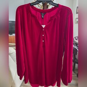 Intro. Scarlet Velvet Blouse plus size